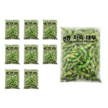 냉동 자숙 대두 콩 450g 껍질콩 잡곡 농산물 풋콩 에다마메 완두콩 주전부리 안주용, 9개