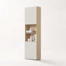한샘 티오 일반책장 모던형 6단 60cm (컬러 택1), 화이트_그레이(D)