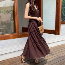 겟잇미 / 어포린 데일리 민소매 리본 롱원피스