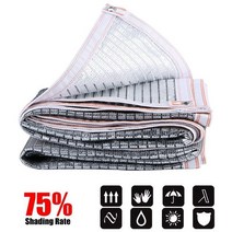 55% ~ 99% 음영 방지 UV 알루미늄 호일 태양 그늘 그물 정원 전망대 캐노피 즙이 많은 식물 커버 Pergolas Sunshade Net, 3mx3m, 02 75 Percent