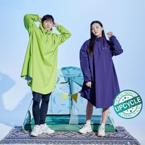 [Nabiplaza] 울프라운치 업사이클 레인 코트 남녀공용 6color (색상랜덤발송) / 우비 비옷 우의, L, 오렌지