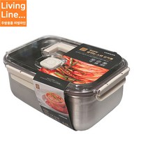 Living 락앤락 스텐레스 숨쉬는 김치통 신선한맛의 비밀 에어벨브 김장용기 밀폐용기 [사이즈선택], 2.8L, [ 1개 ]