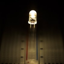 아두이노 LED(5파이 5mm 고급 고휘도 투명 백열등 빛/Warm White LED 발광다이오드), 묶음(100개)