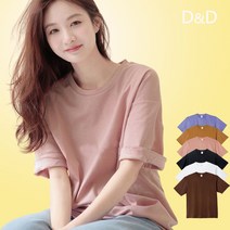 여성 오버핏 반팔티 무지 탑텐 유니클로 대체 6color