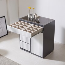 찰스 템바보드 800 4단 아일랜드 서랍장, 그레이+화이트