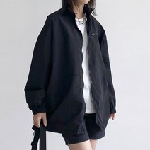 마이시즌 여성용 휴대간편 루즈핏 바람막이 점퍼