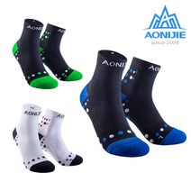 아오니제 라이크라 기능성 쿠션 스포츠 중목양말 마라톤양말 러닝양말 AONIJIE E4092, M, 블랙블루