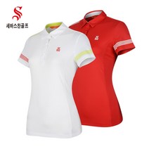세바스찬골프 여성 소매 스트라이프 포인트 카라넥 반팔 티셔츠 Z216 Z217