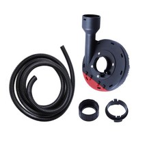 YSSHOP 휴대용 앵글 그라인더 먼지 덮개 쉬운 설치 집진기 연마 용 부착물, 140x30mm, 레드 블랙, 플라스틱+금속