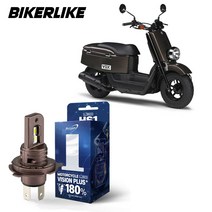 야마하 복스50 국내생산 오토바이 LED 전조등 H4 헤드램프 헤드라이트 모터 바이크, BLT 12v H4 오토바이LED 2면 블랙, 1개