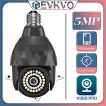 E27 전구형 집cctv 농막 외부 펫 매장 cctv 현관문 v380 5mp 전구 홈캠, 1080p 32g 카드 추가