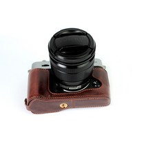 카메라 케이스 가방 보관 호환 Fujifilm XT10 X-T20 XT20 X-T30 xt30ii에 대 한 휴대용 PU 가죽 배터리 오프닝과 하단 보호 커버 셸, 04 Coffee