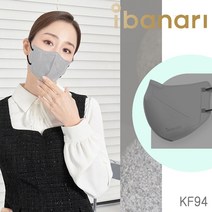 아이바나리 KF94 김태희 마스크 10매 새부리형 컬러 아이나바리, 중소형, 소프트그레이