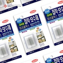 미라클픽스 다용도 에폭시 접착제 만능 금속 본드 수중 목재 타일 석재 욕조 물탱크 배관 틈새 메꿈제 퍼티 보수제, 금속용 소, 1개입