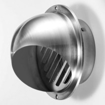 에어 벤트 라운드 커버ETANIC 201 스테인리스 스틸 벽 원형 홀 환기 커버 공기 및 배기 콘센트 후드 HVAC 덕팅 커버(4.7 icnh (12cm)), 4 inch (10cm)