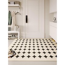 대형 PVC 매트인테리어발매트 주방매트 싱크대 PVC매트 매트 거실 거실매트 복도 인테리어, F. 빈티지 지오메트리+스퀘어