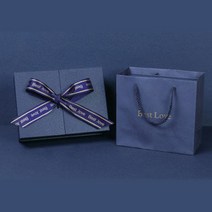 Oktec AOK 리본끈 선물상자세트 34x26x5.5cm 선물상자 선물포장박스 선물 기프트선물박스 싸바리박, 1개