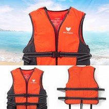 돌핀 구명조끼(M) (오렌지 블랙) 웨이크보드장비 웨이크서핑보드 웨이크보드조끼
