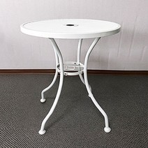 둥근망 원형 테이블 600/800mm 철망테이블 야외용테이블 카페테라스, 화이트