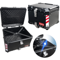 HAYA 알루미늄탑박스 45L 55L 65L 80L 100L 리어백 알미늄 리어백 대형, 55리터, 올실버