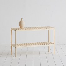 순수원목 선반장 3colors (가로2단), 선반장 화이트