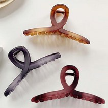 로지 데일리 무광 호피 빅사이즈 13cm 집게핀 3종 세트