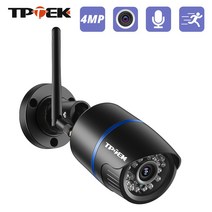 4MP IP 카메라 와이파이 야외 보안 카메라 1080P 비디오 감시 무선 유선 CCTV 비바람에 견디는 CamHi Camara, 4MP 12V 전원 64GB, 3.6mm