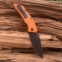 새로운 도착 kershaw 7100 d2 접는 칼 알루미늄 합금 핸들 야외 캠핑 사냥 서바이벌 포켓 나이프 유틸리티 edc 도구, b 주황색 손잡이
