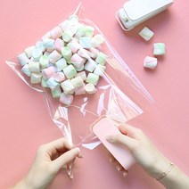 휴대용 다용도 간편 비닐접착기 과자 밀봉 미니 핸드실링기, 핑크