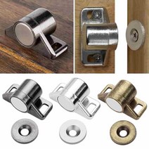 자석 도어 캐치 미닫이 여닫이문 강력자석 수납장 가구문 싱크대 자석빠지링, 실버, 1개