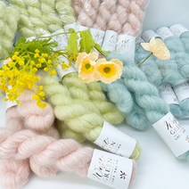 해외손염색실 핸드다잉얀 WGLY 모헤어 고급수입실 프리미엄실 대바늘실 뜨개실, 3. Blush