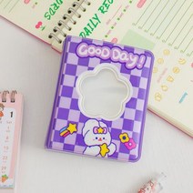 Ins귀여운 토끼 사진 앨범 3 인치 Kpop 아이돌 저장 책 40 포켓 스타 카드 컬렉션 북, PA3-4-Purple