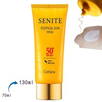 코리아나 선크림 선프레쉬 130ml 대용량 선블록 자외선차단제, 1개