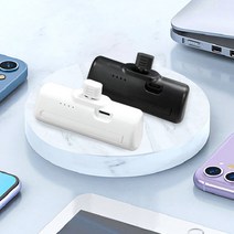 디큐브 1+1 편안한 거치 가능 도킹형 보조배터리 스탠드 파워뱅크 5000mAh c타입 8핀 타입, 1+1블랙-C타입 (갤럭시 전용)
