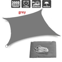 옥상방수천막 방수포야외 방수 420D UV 차단 옥스포드 천 레인 커버 정원 파티오 그늘 3x3m, 03 Grey_09 4x5m
