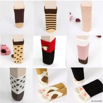 [도매아재] 의자발커버 4P 모음전의자발캡 의자발사개 식탁의자양말 의자발덮게 의자발소음방지, 01)의자발커버 프릴브라운