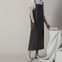 [바보사랑] 앞트임 린넨 원피스 앞치마, 상세 설명 참조