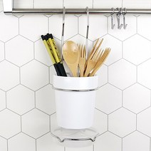 걸이형 수저통1P 도자기 or 스텐 2종택1, 도자기수저통 (1P)