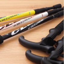 비에스 정글레오파드 4단 등산스틱 I자형 2p, 블랙, 1개