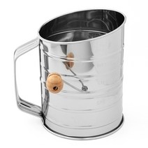 KW 고급 스텐 고운 밀가루 체 손잡이 채반 반자동 베이킹