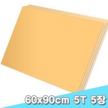 대원 양면칼라폼보드/시안보드 60x90cm 5T 5장 (5mm A1크기), F-120