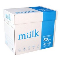 밀크 a4 복사용지 80g 1박스 2500매