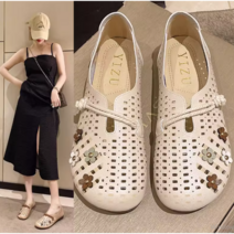 패션 컴포트 슈즈 가죽 신발 봄 여름 수제화 가죽 플랫슈즈 발편한 단화 슬립온