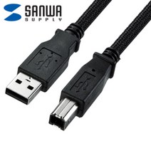 강원전자 산와서플라이 KU20-NM20K2 USB2.0 AM-BM 나일론메쉬 케이블 2m, 상세페이지 참조