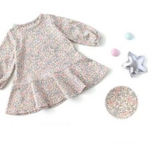 패브릭샵 대폭 40수 양면 다이마루 레일라플라워 2컬러, 백아이보리