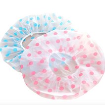 방수샤워캡 목욕 비닐헤어캡 비닐캡 도트, 랜덤색CM001539