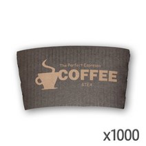 코디마트 크라프트 종이홀더 컵홀더 커피블랙 10 13온스 92파이용 1000개 1박스, 1box