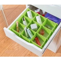 속옷 정리 서랍 칸막이 파티션 수납함 문구 구분 깔끔한 칸마기 정리함, 파랑4개S BL01149