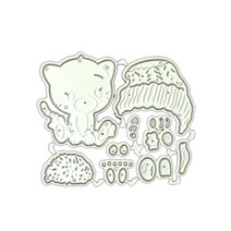 귀여운 호랑이 금속 절단 다이 컷 엠보싱 DIY 수공예용 용지 카드 공예 태그 설계 스크랩북