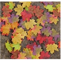 인공낙엽 50pcs 웨딩 장식 선물 포장 하트 diy 파티, D type BL07486